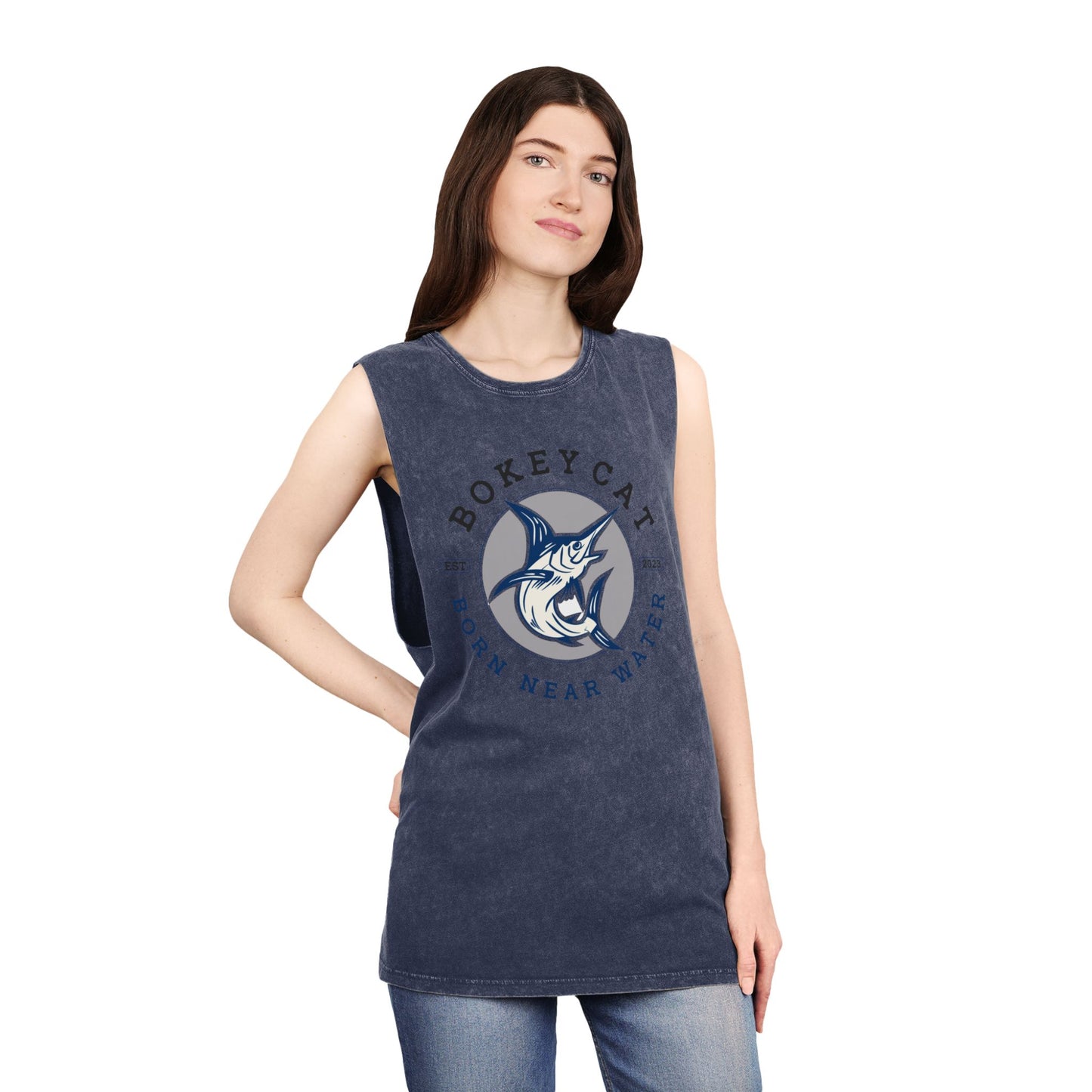 BokeyCat Unisex Stonewash Tank Top