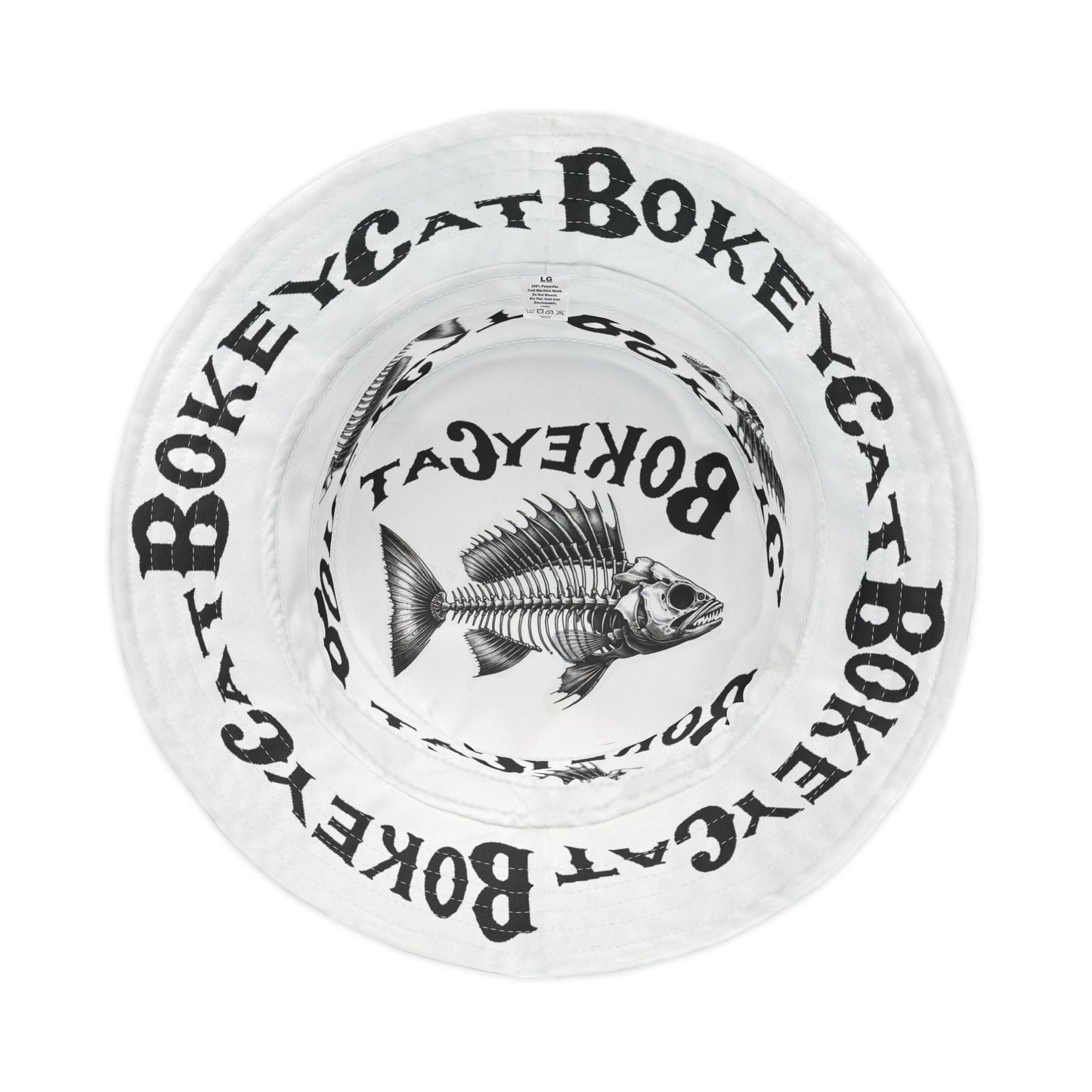 BokeyCat Bones Bucket Hat. Price reduced to offset shipping cost.