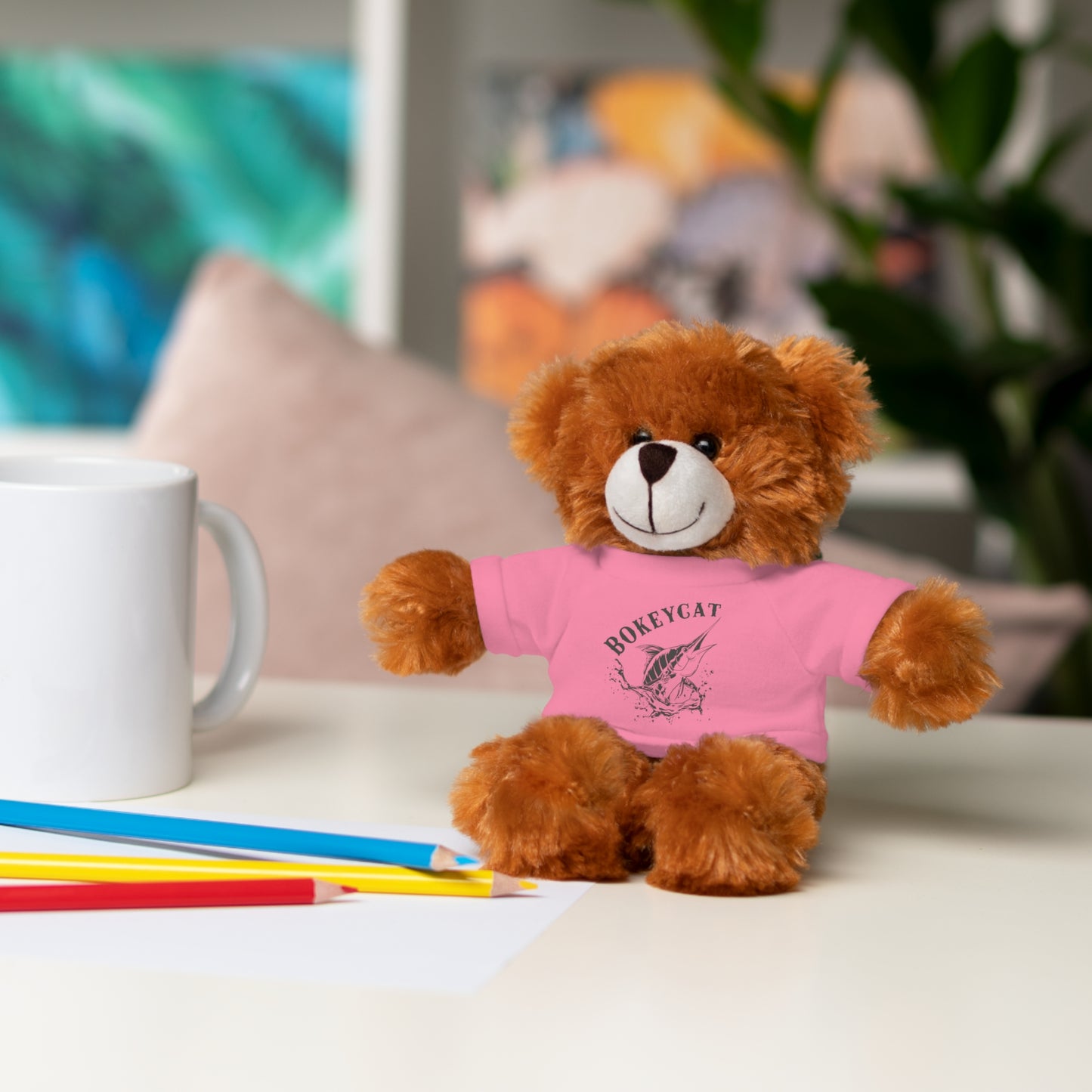 BokeyCat Stuffed Animals w Tee Shirt