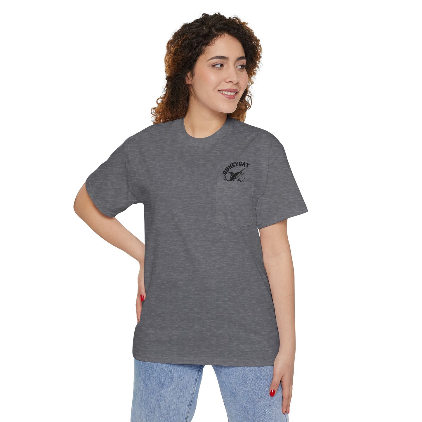 BokeyCat Unisex Heavy Cotton Pocket Tee