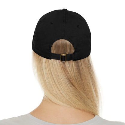 BokeyCat Dad Hat with Leather Patch (Round)