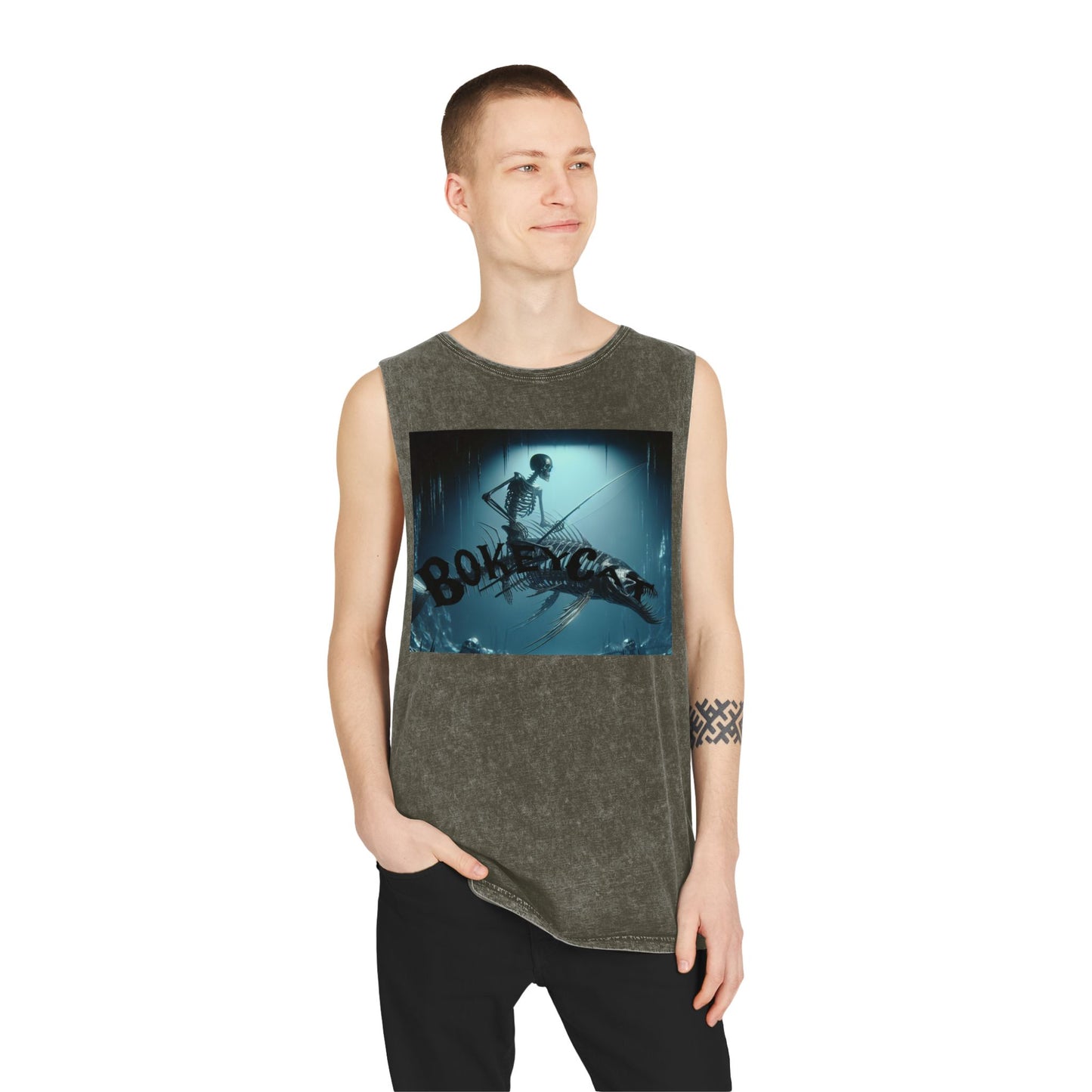 BokeyCat Unisex Stonewash Tank Top