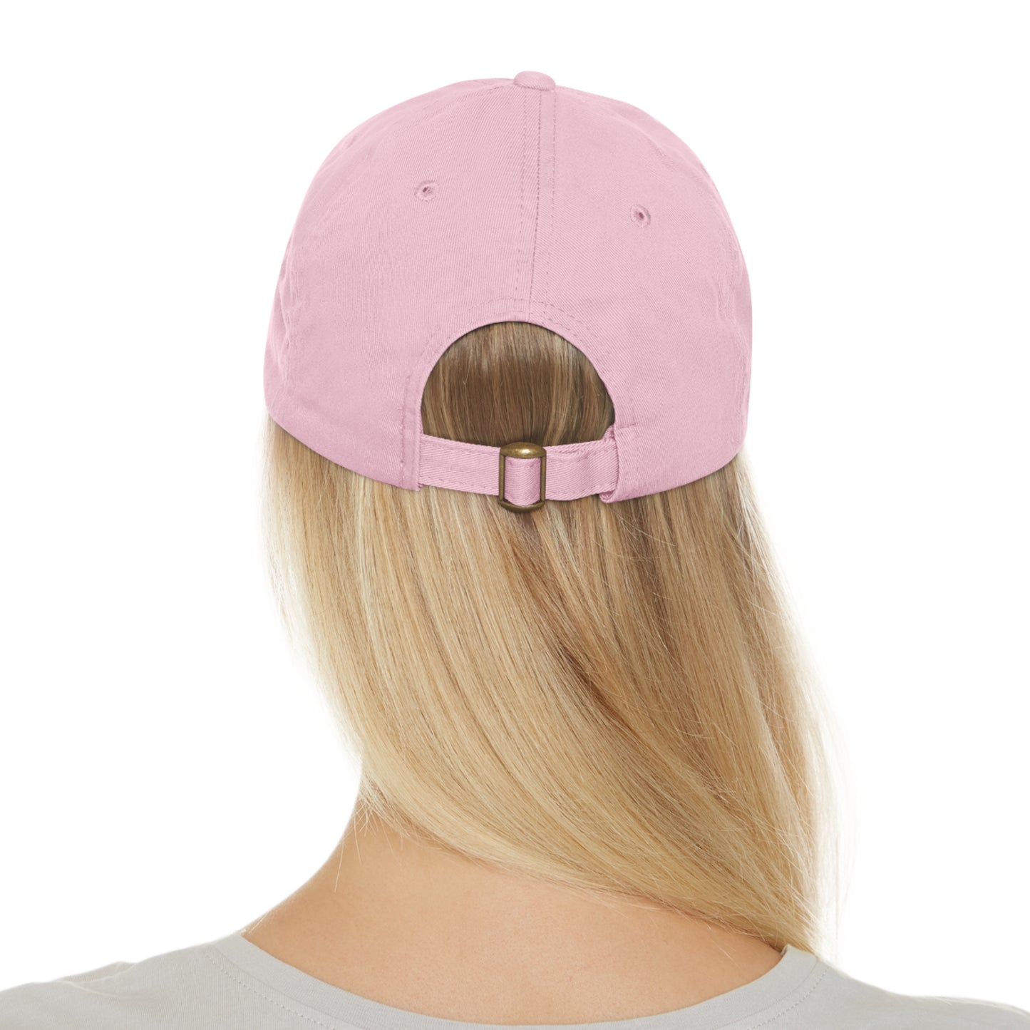 BokeyCat Dad Hat with Leather Patch (Round)