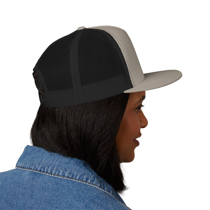 BokeyCat 5 Panel Trucker Cap  Embroidery Logo