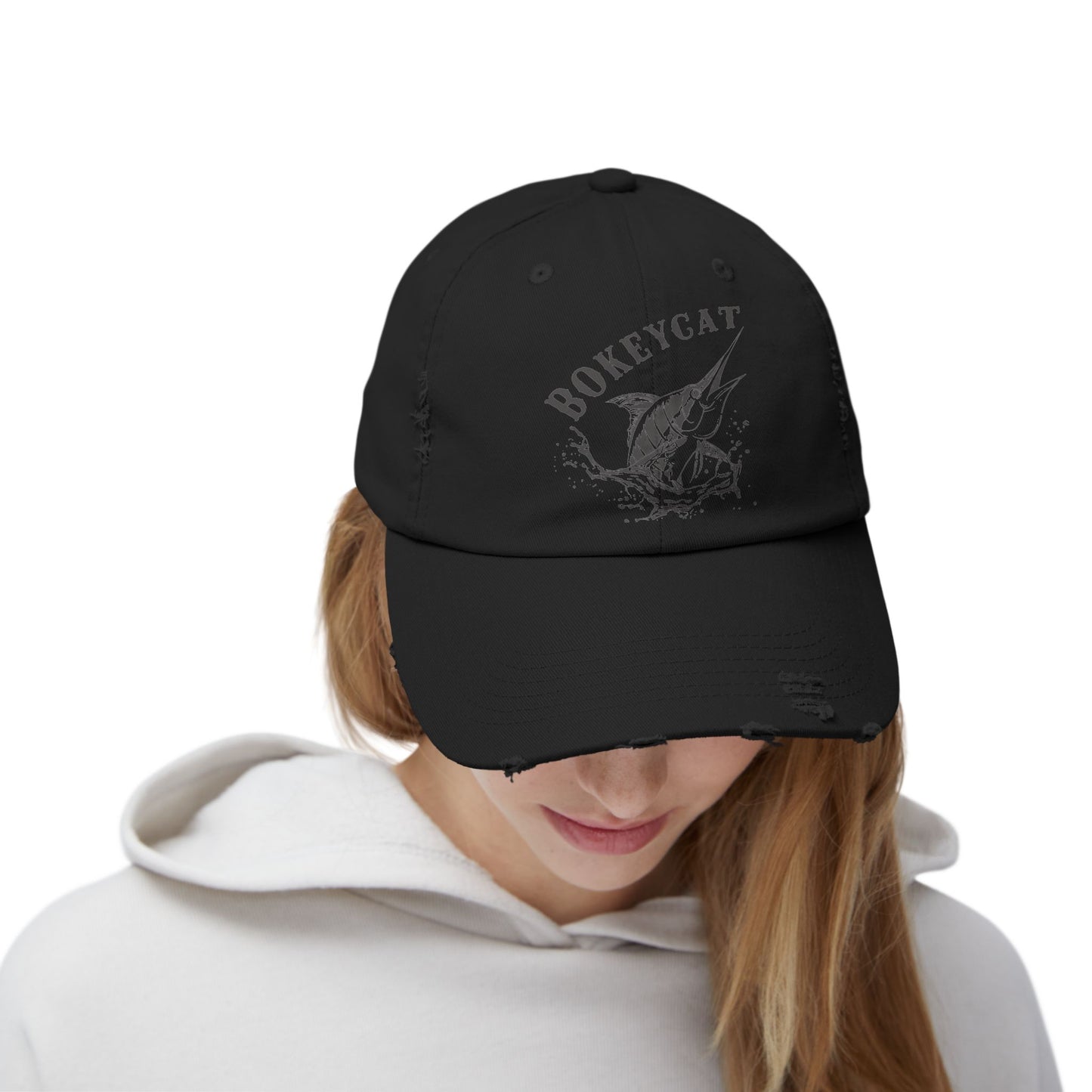 BokeyCat Unisex Distressed Cap