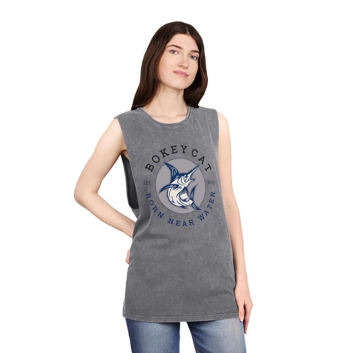 BokeyCat Unisex Stonewash Tank Top