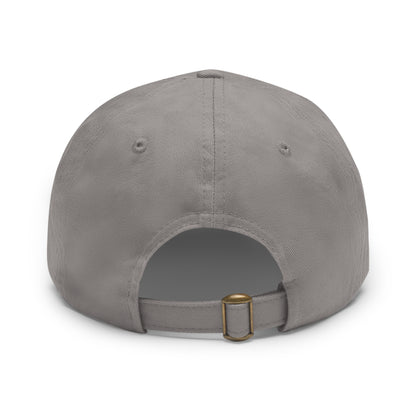 BokeyCat Dad Hat with Leather Patch (Rectangle)