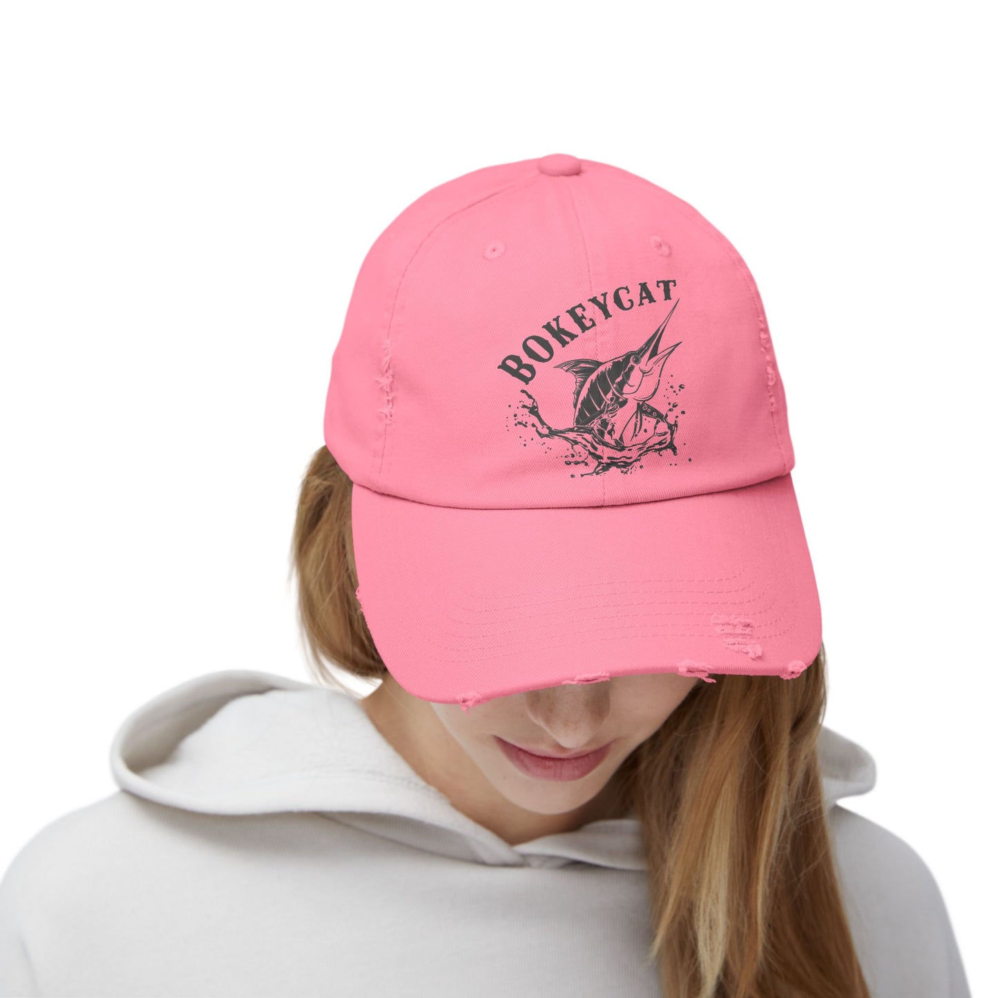 BokeyCat Unisex Distressed Cap