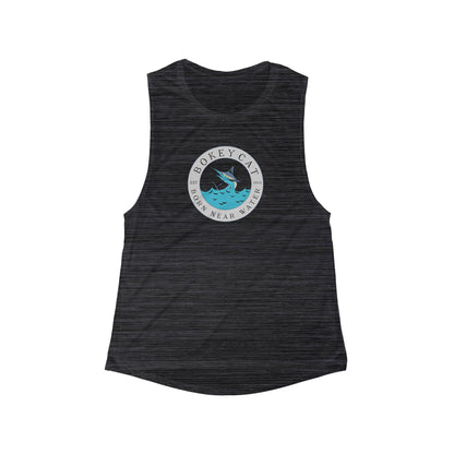 Bokeycat Flowy Muscle Tank Top for Women