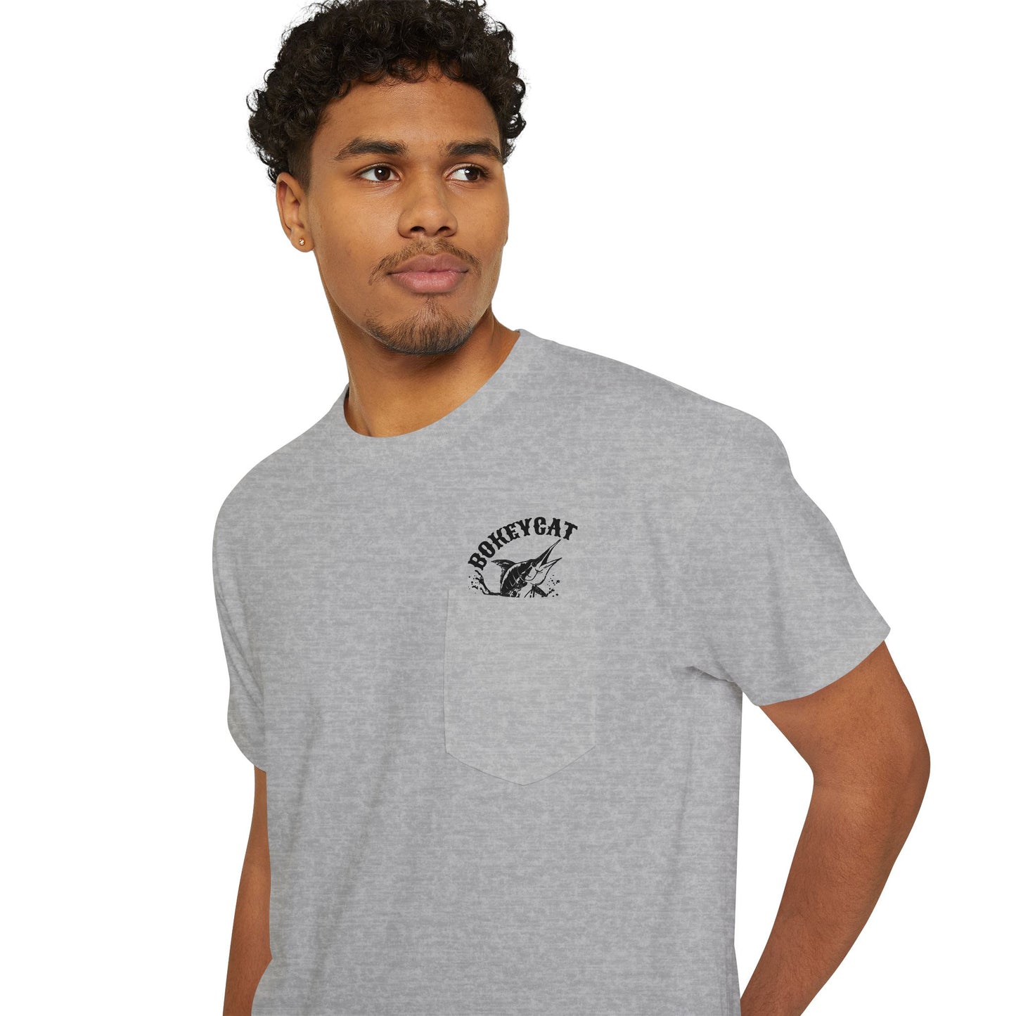 BokeyCat Unisex Heavy Cotton Pocket Tee