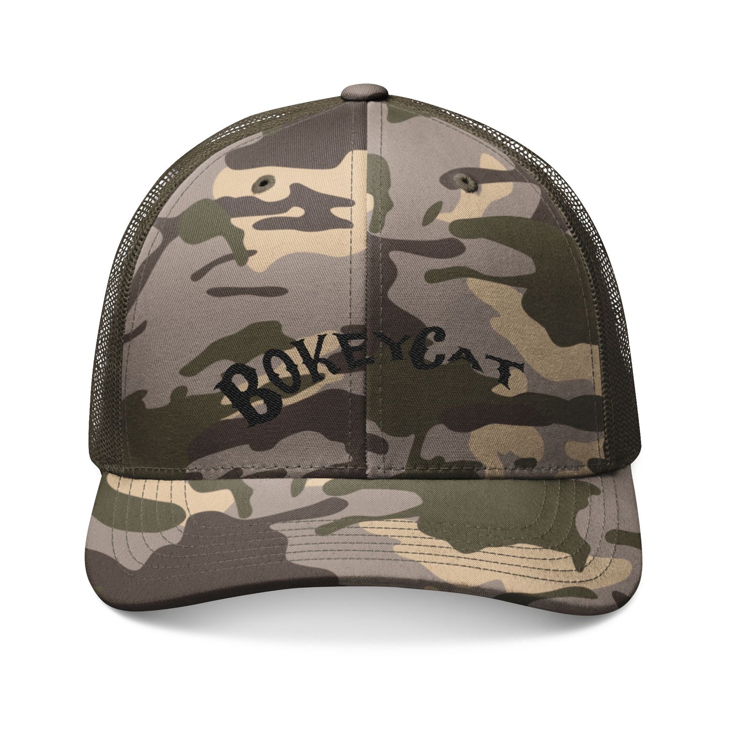 BokeyCat Camouflage Trucker Hat