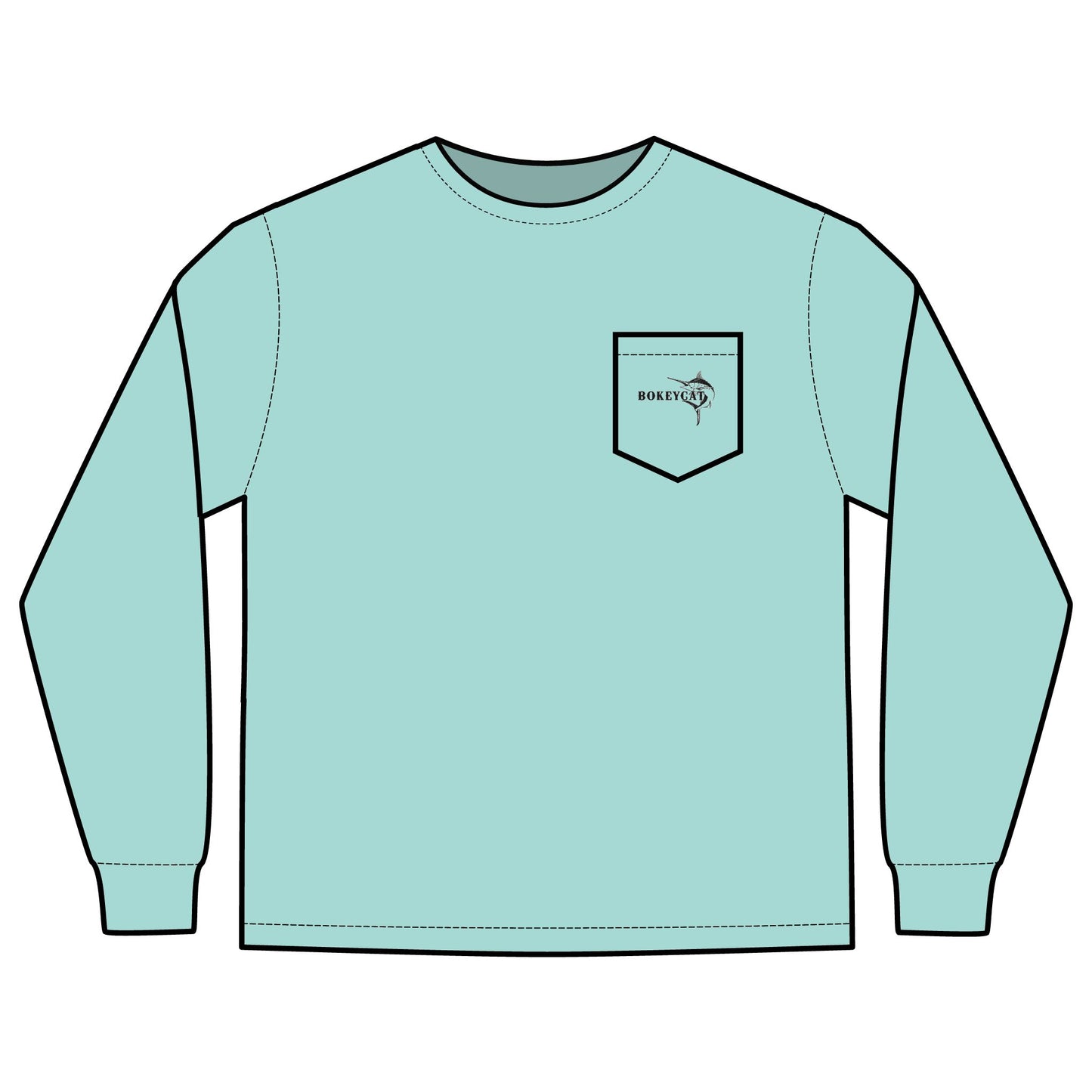 BokeyCat  Long Sleeve Pocket T-Shirt