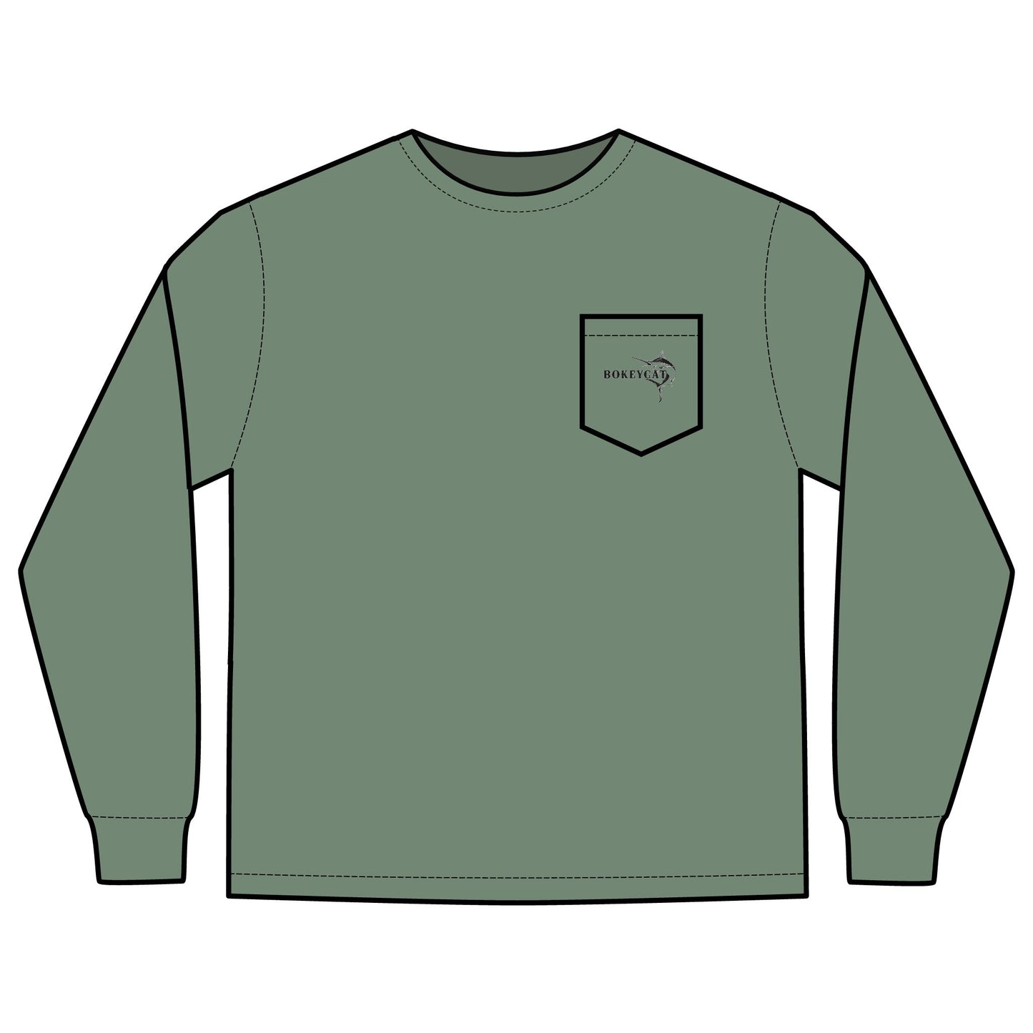 BokeyCat  Long Sleeve Pocket T-Shirt