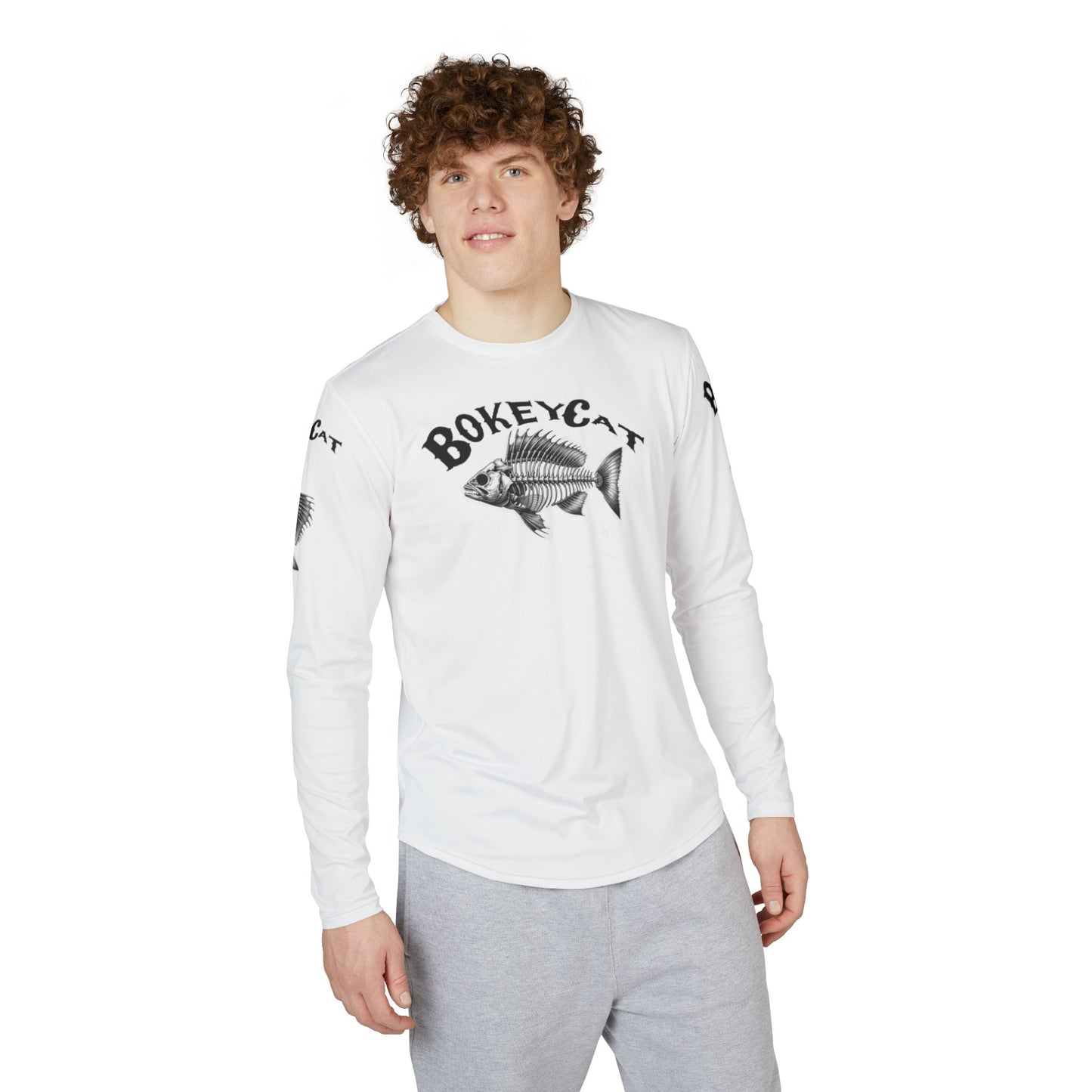 BokeyCat Bones Men's Long Sleeve Shirt  UV Protection