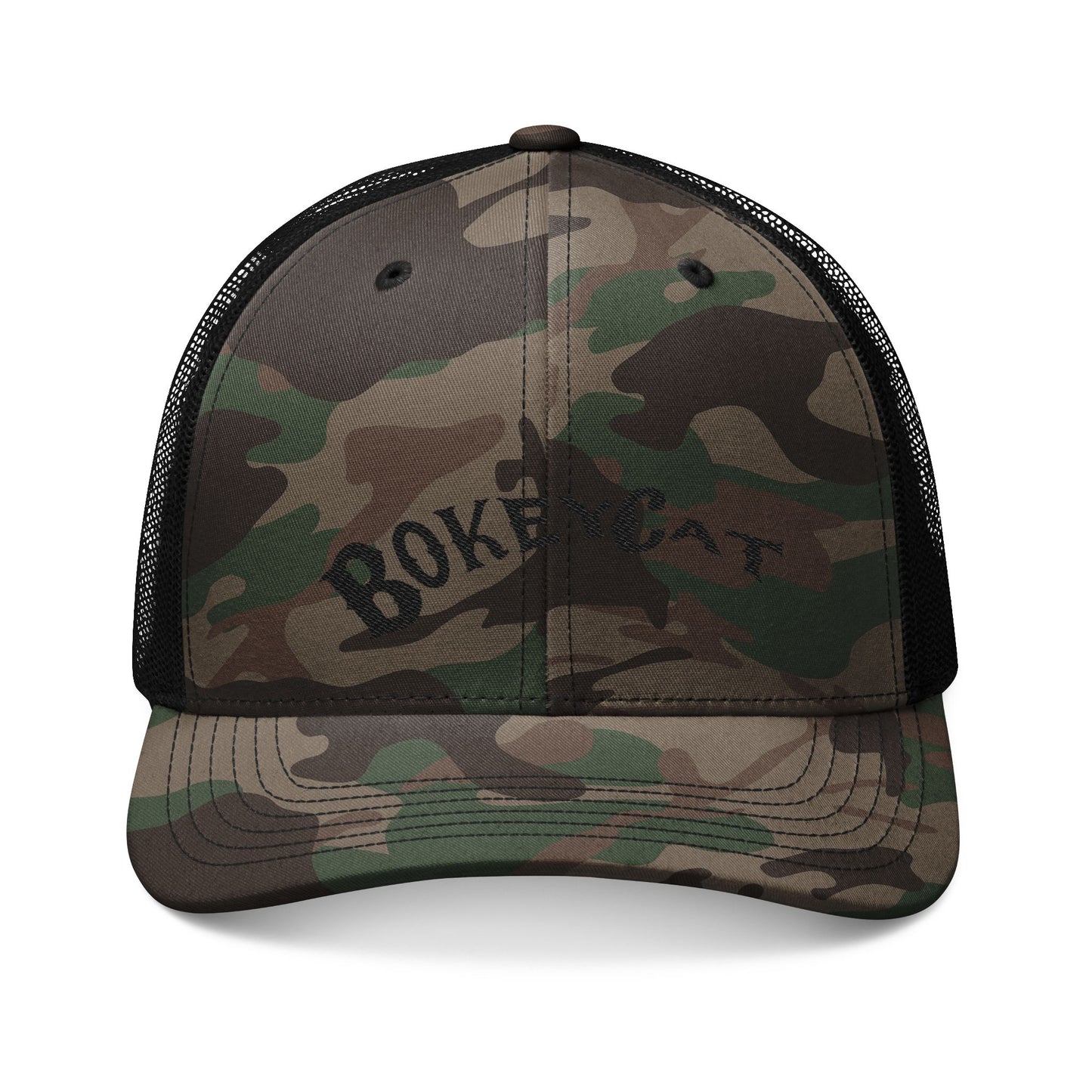 BokeyCat Camouflage Trucker Hat