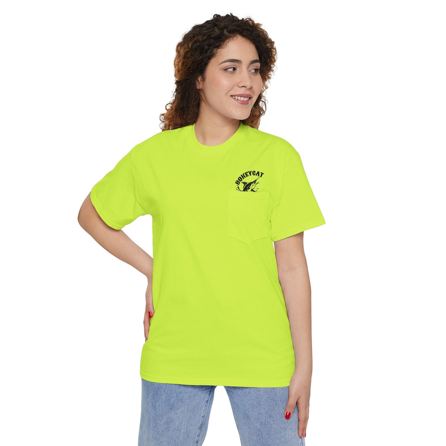 BokeyCat Unisex Heavy Cotton Pocket Tee