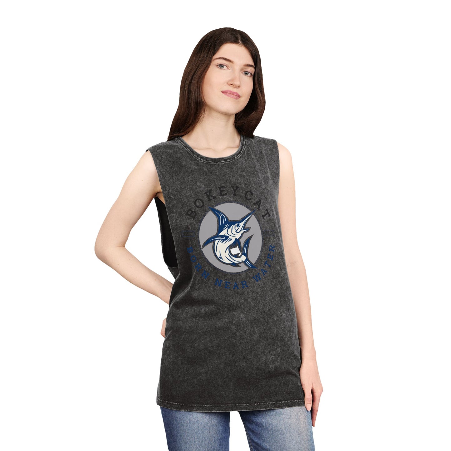 BokeyCat Unisex Stonewash Tank Top