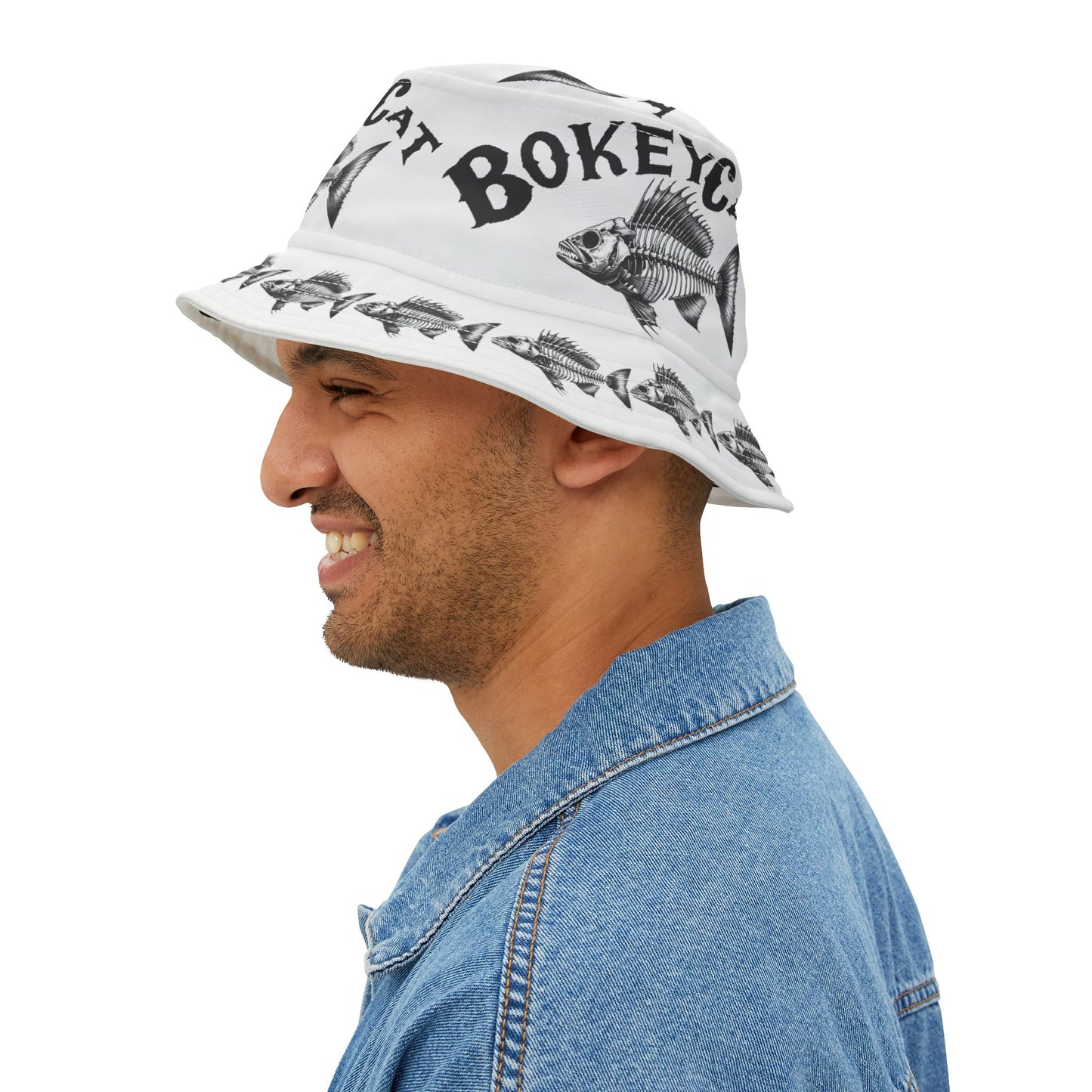 BokeyCat Bones Bucket Hat. Price reduced to offset shipping cost.
