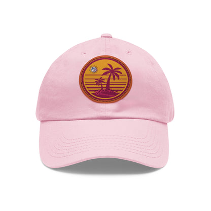 BokeyCat Dad Hat with Leather Patch (Round)