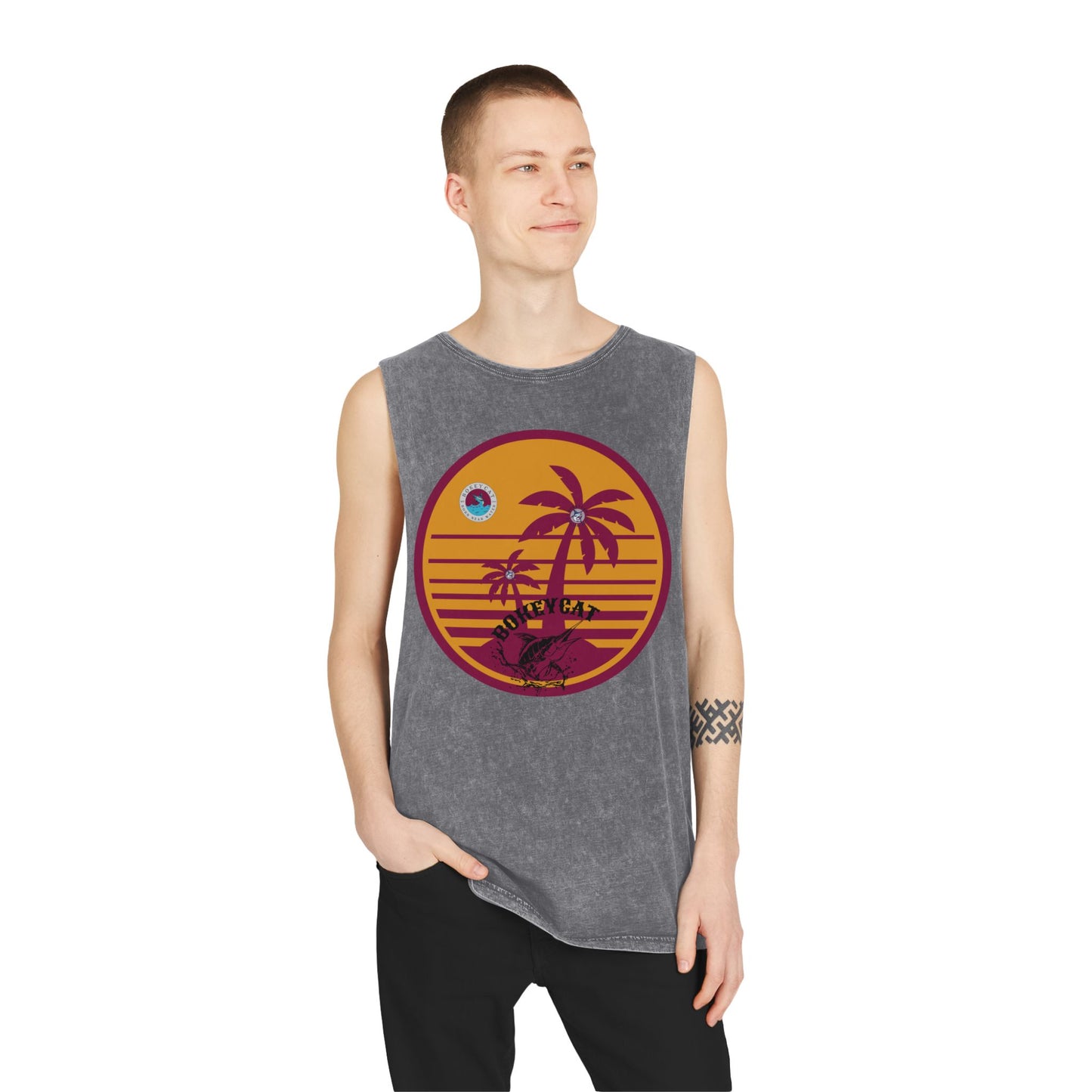 BokeyCat Unisex Stonewash Tank Top