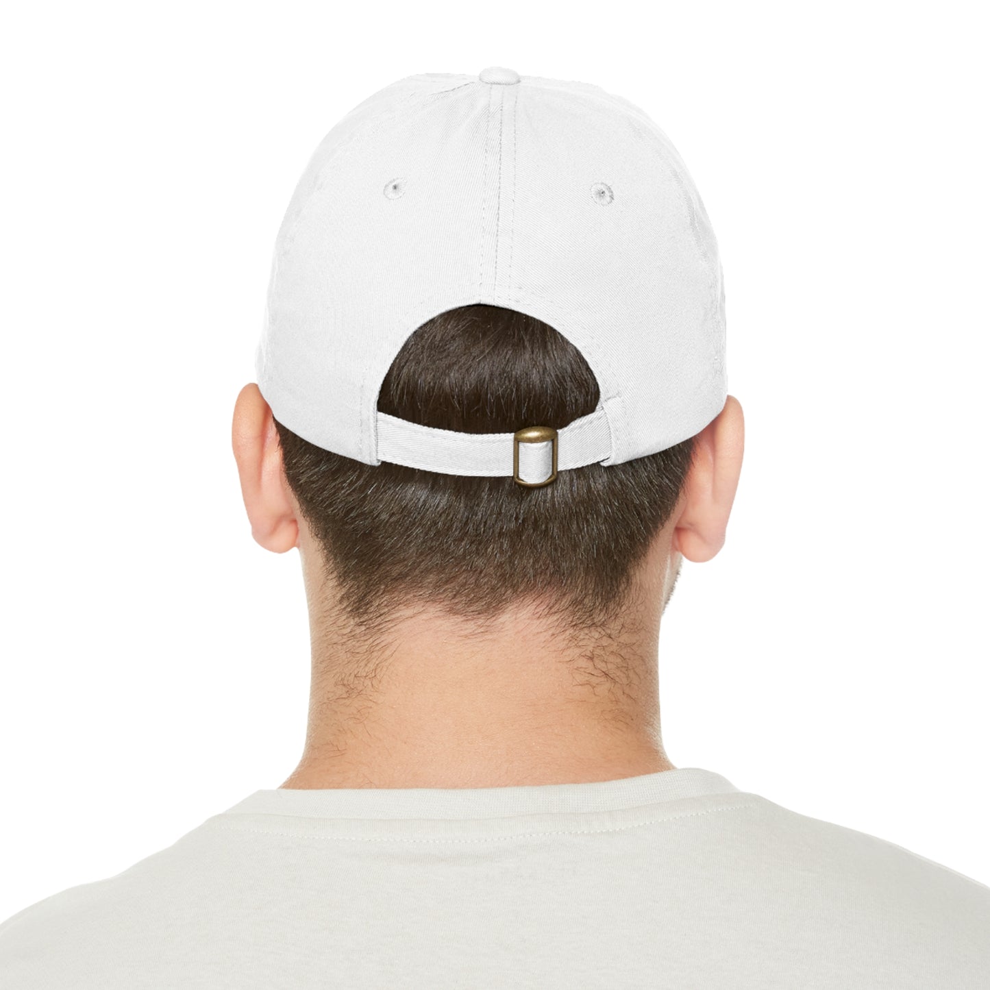 BokeyCat Dad Hat with Leather Patch (Round)