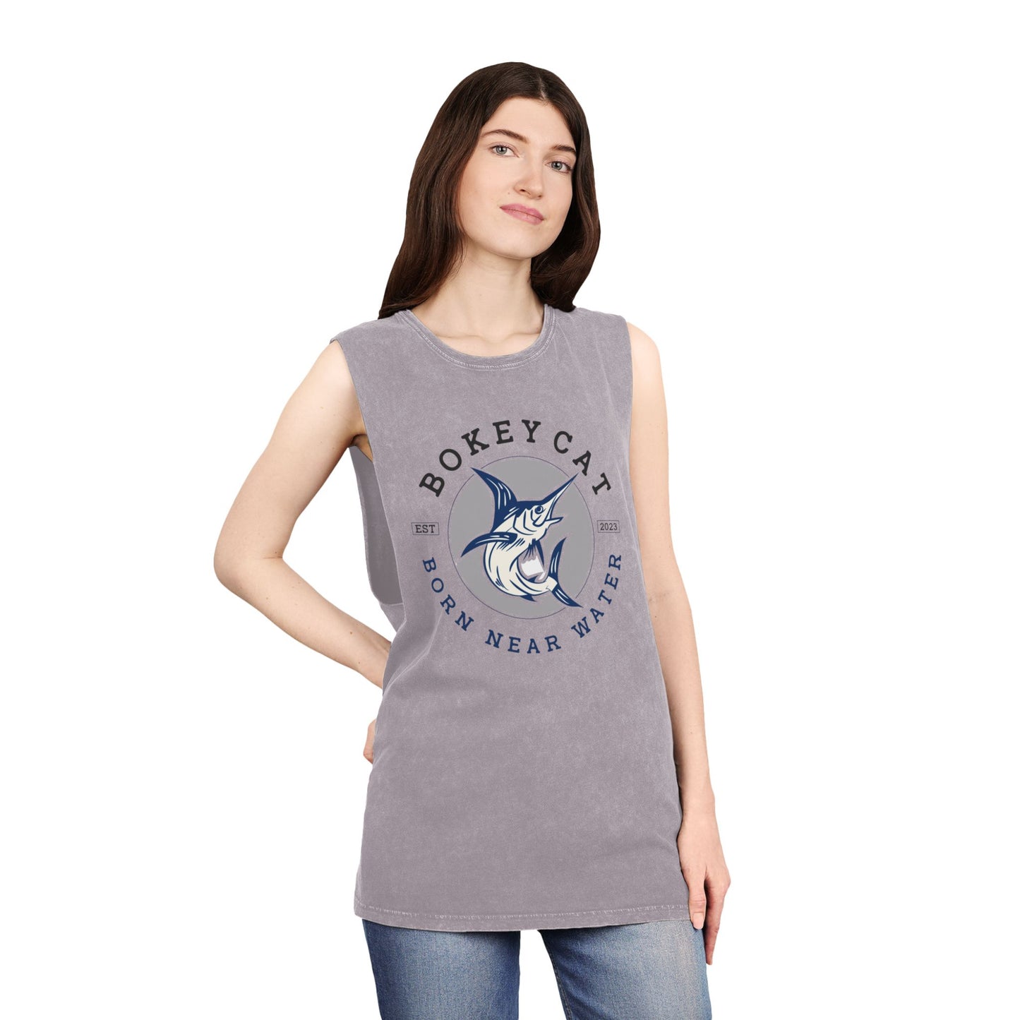 BokeyCat Unisex Stonewash Tank Top