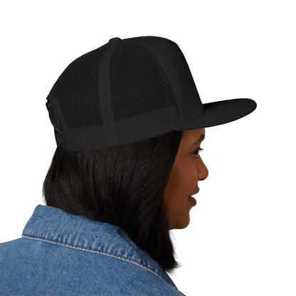 BokeyCat 5 Panel Trucker Cap  Embroidery Logo