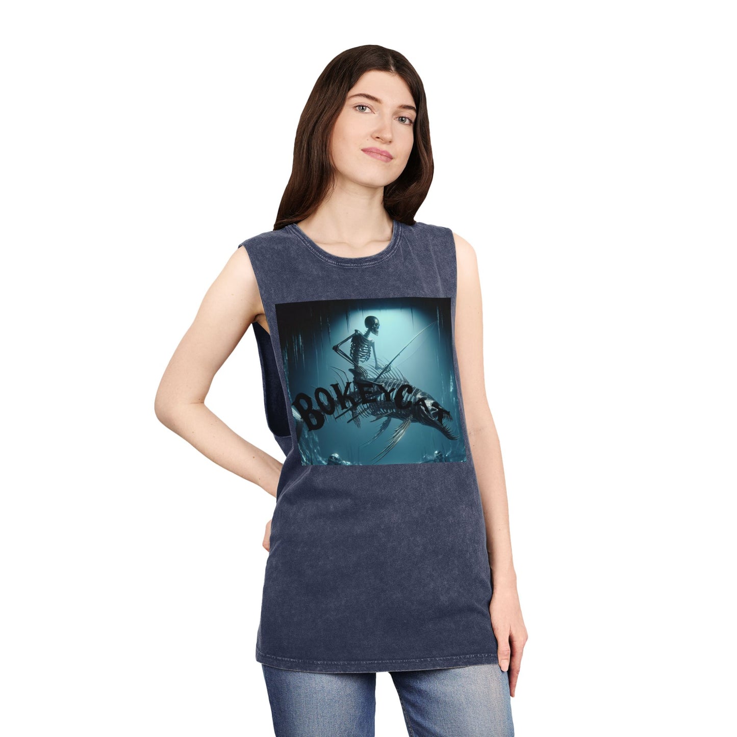 BokeyCat Unisex Stonewash Tank Top