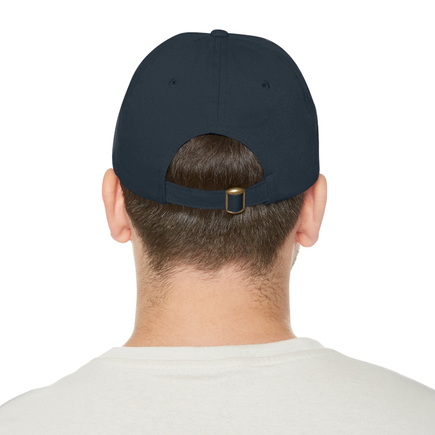 BokeyCat Dad Hat with Leather Patch (Round)