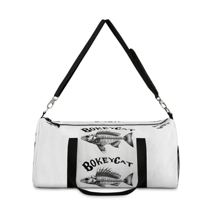 BokeyCat Fish Skeleton Duffel Bag | Gym Travel Luggage, Fishing Gear Bag,