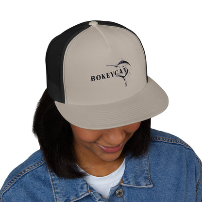 BokeyCat 5 Panel Trucker Cap  Embroidery Logo