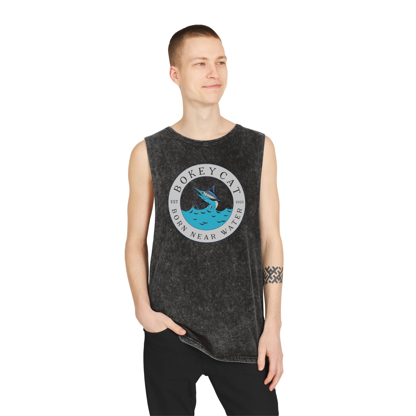 BokeyCat Unisex Stonewash Tank Top