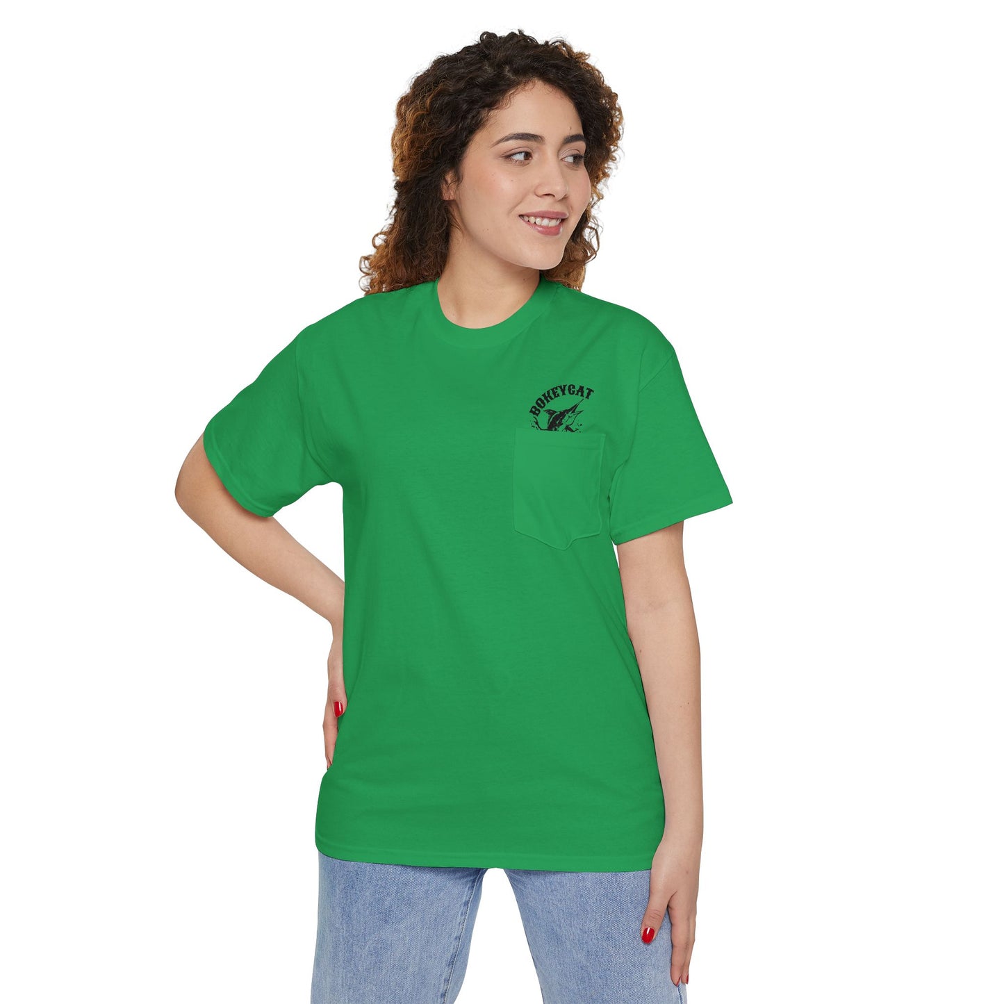 BokeyCat Unisex Heavy Cotton Pocket Tee