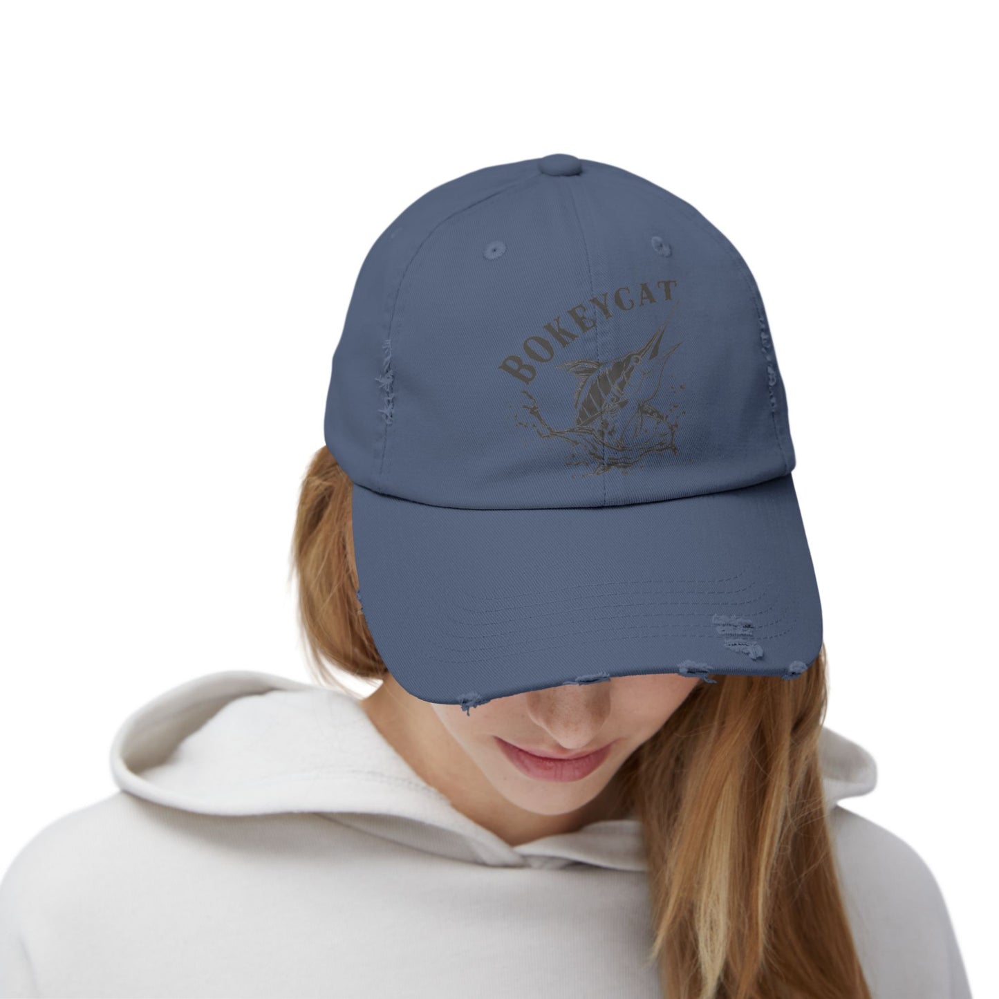 BokeyCat Unisex Distressed Cap