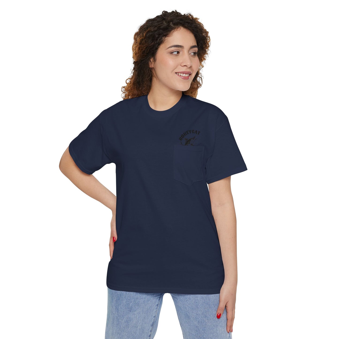 BokeyCat Unisex Heavy Cotton Pocket Tee
