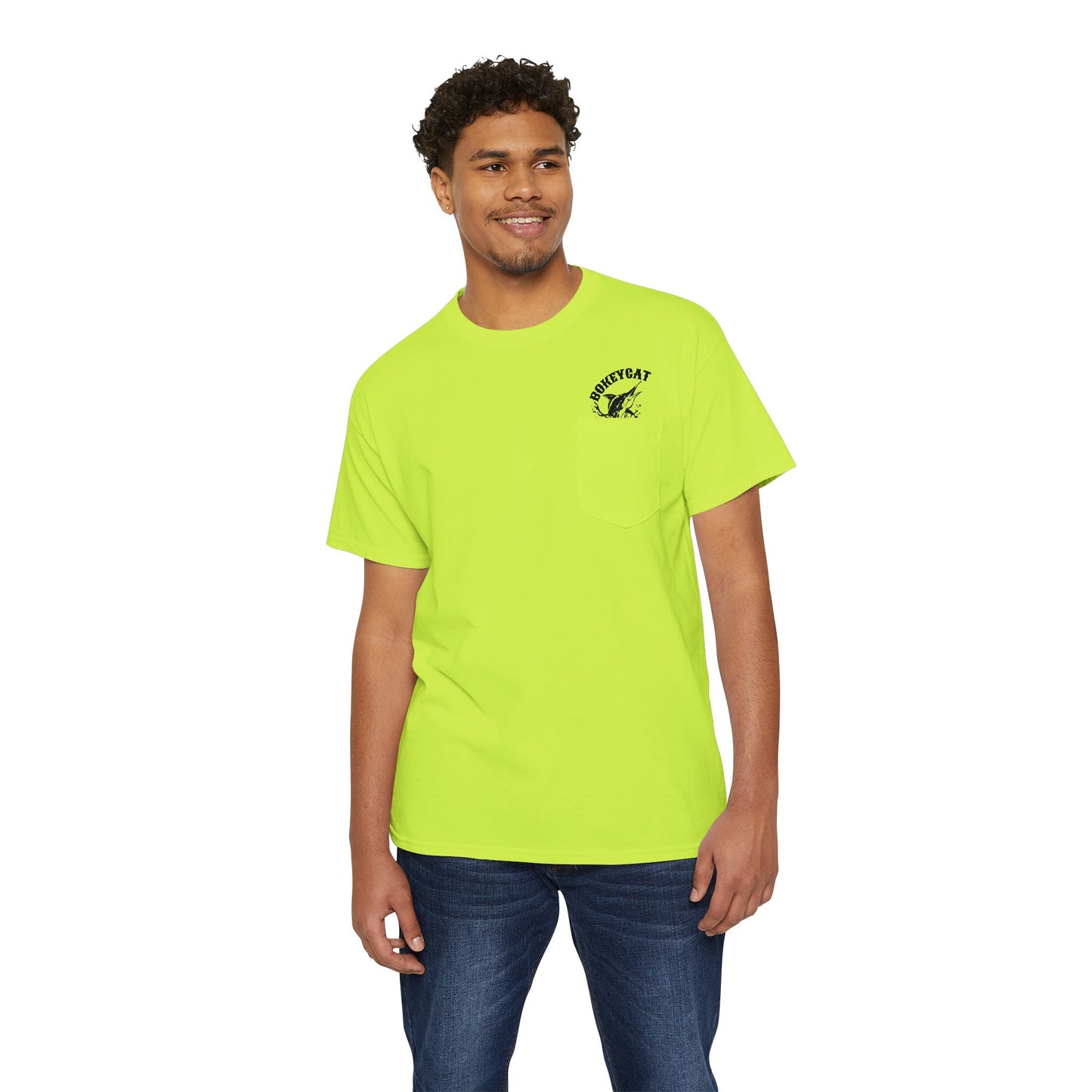 BokeyCat Unisex Heavy Cotton Pocket Tee