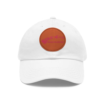 BokeyCat Dad Hat with Leather Patch (Round)