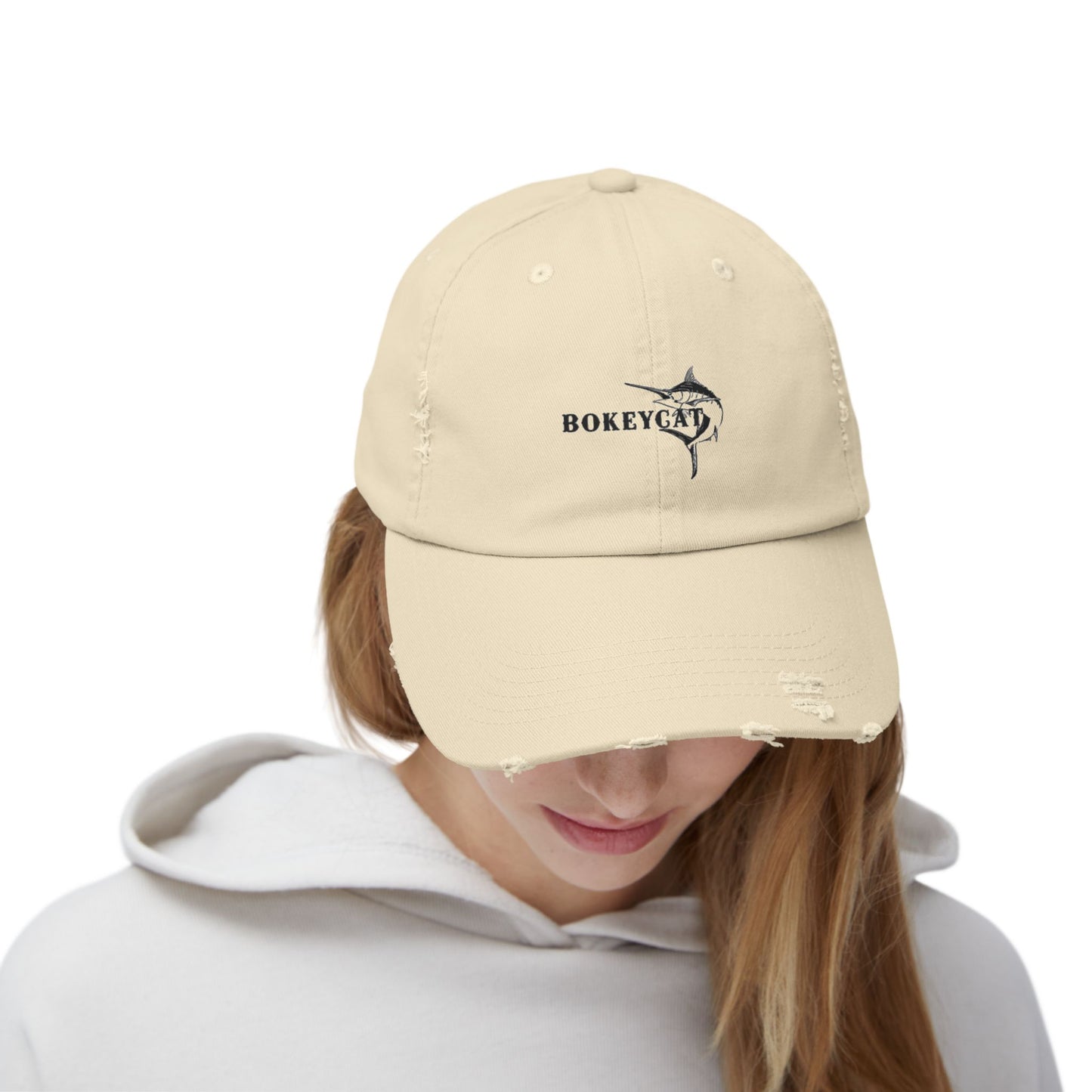 BokeyCat Unisex Distressed Cap