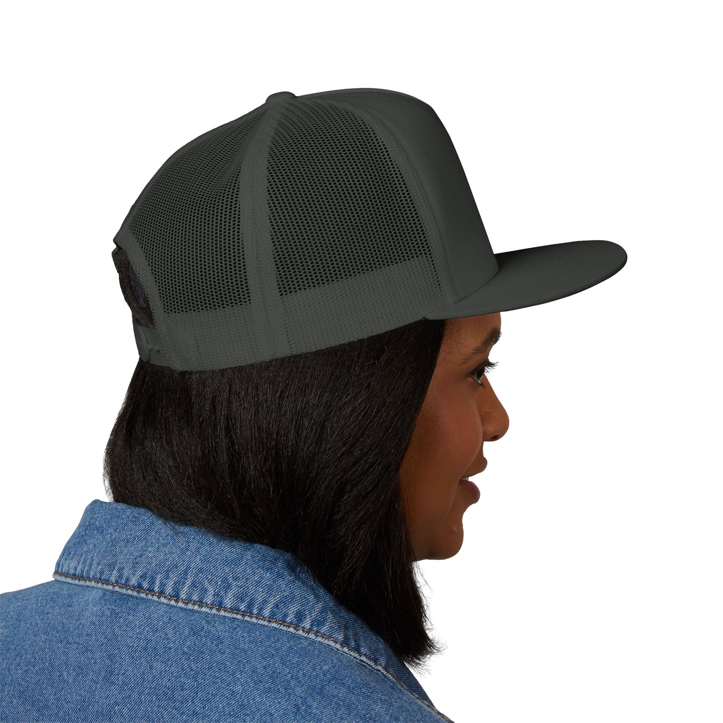 BokeyCat 5 Panel Trucker Cap  Embroidery Logo