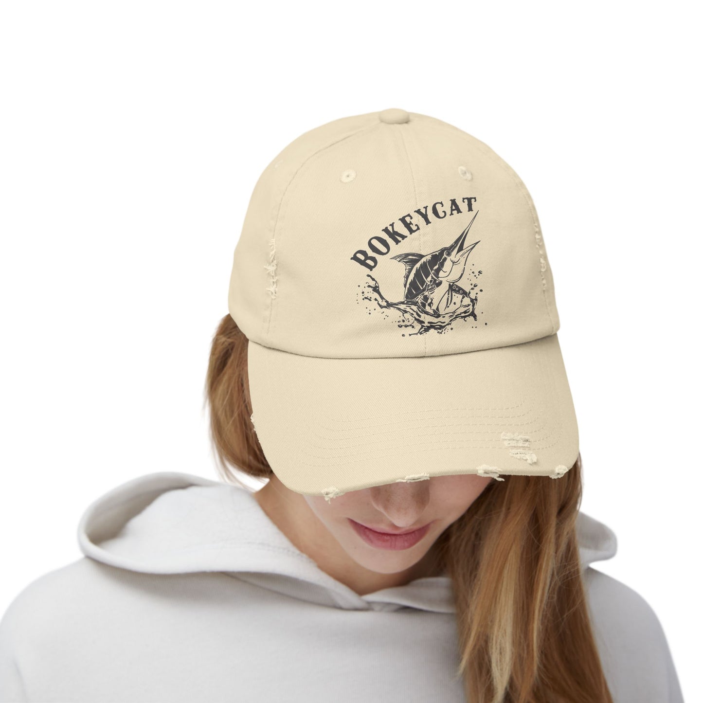BokeyCat Unisex Distressed Cap