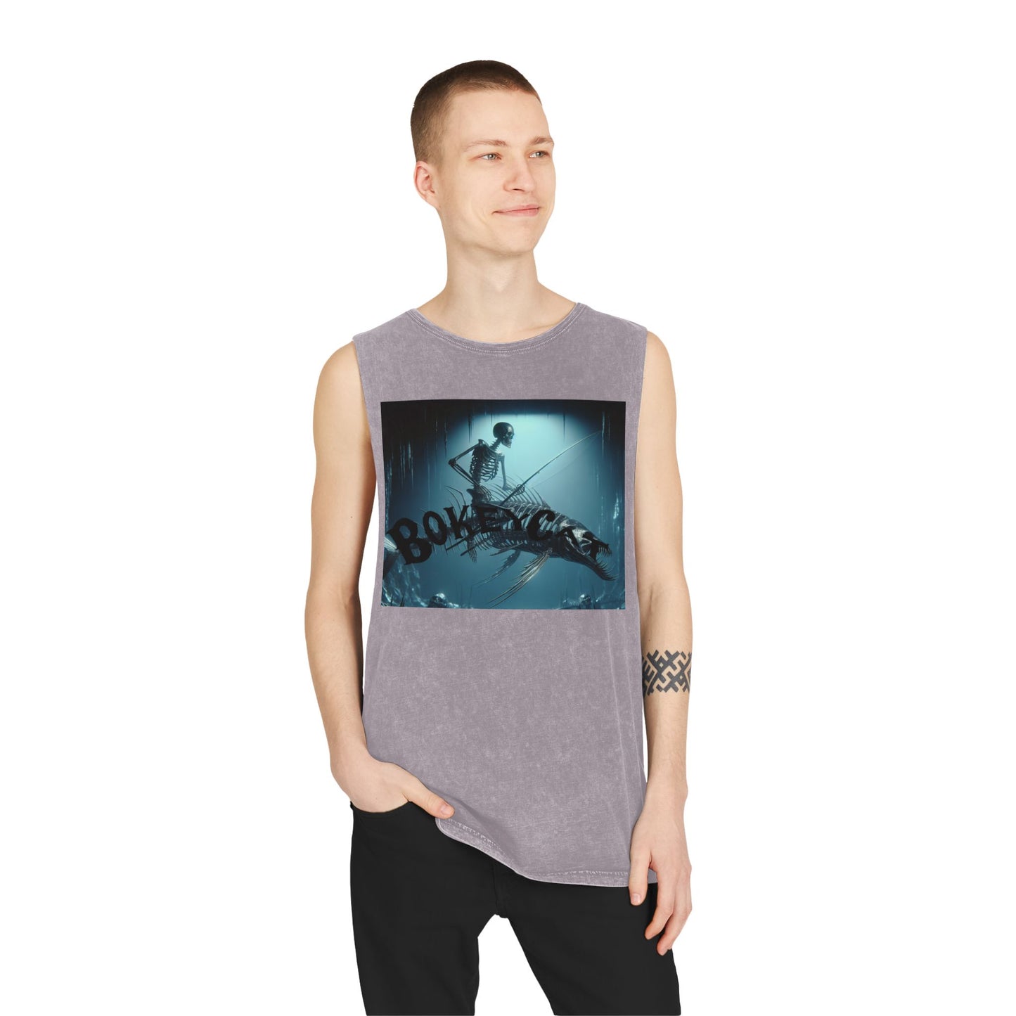 BokeyCat Unisex Stonewash Tank Top