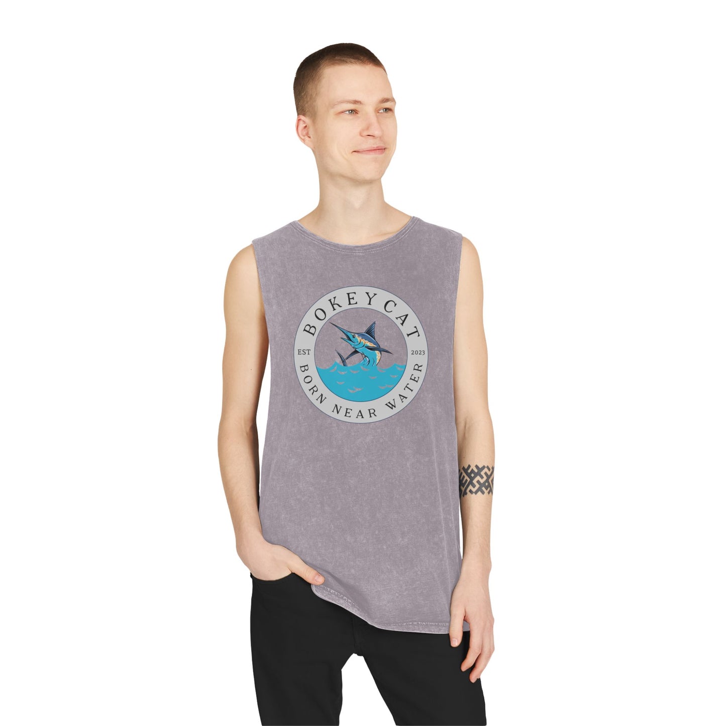 BokeyCat Unisex Stonewash Tank Top