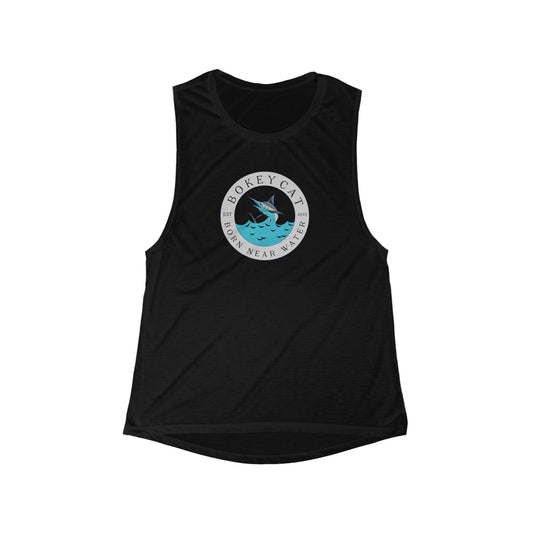 Bokeycat Flowy Muscle Tank Top for Women