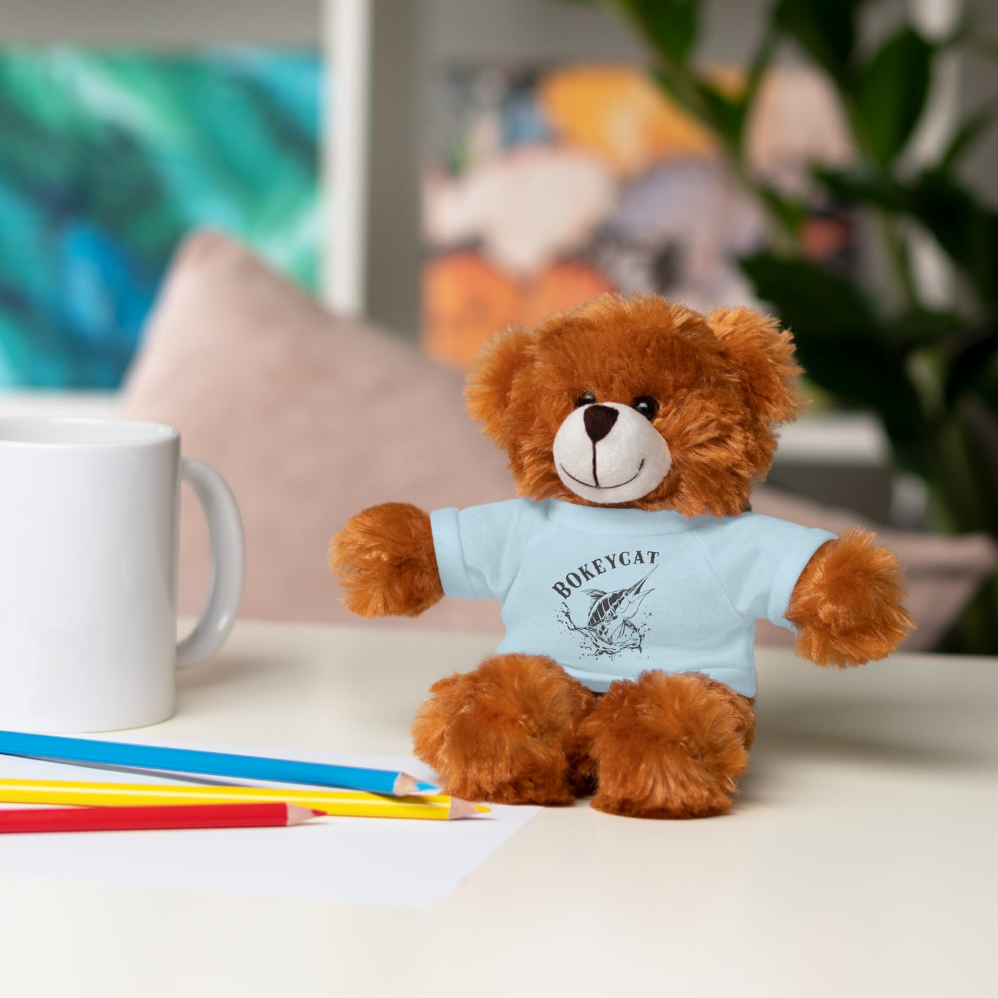 BokeyCat Stuffed Animals w Tee Shirt