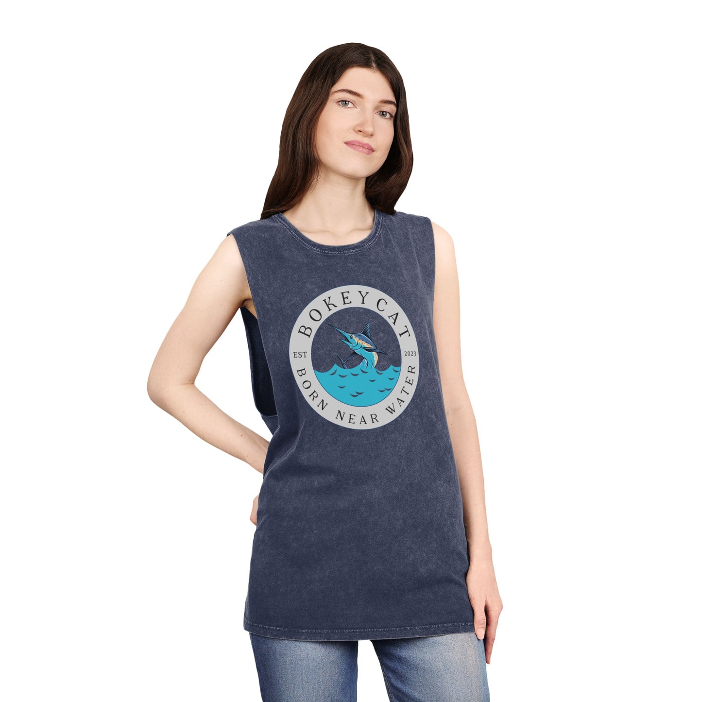 BokeyCat Unisex Stonewash Tank Top