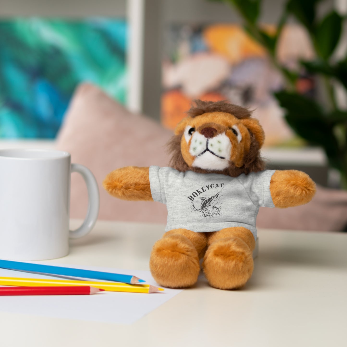 BokeyCat Stuffed Animals w Tee Shirt