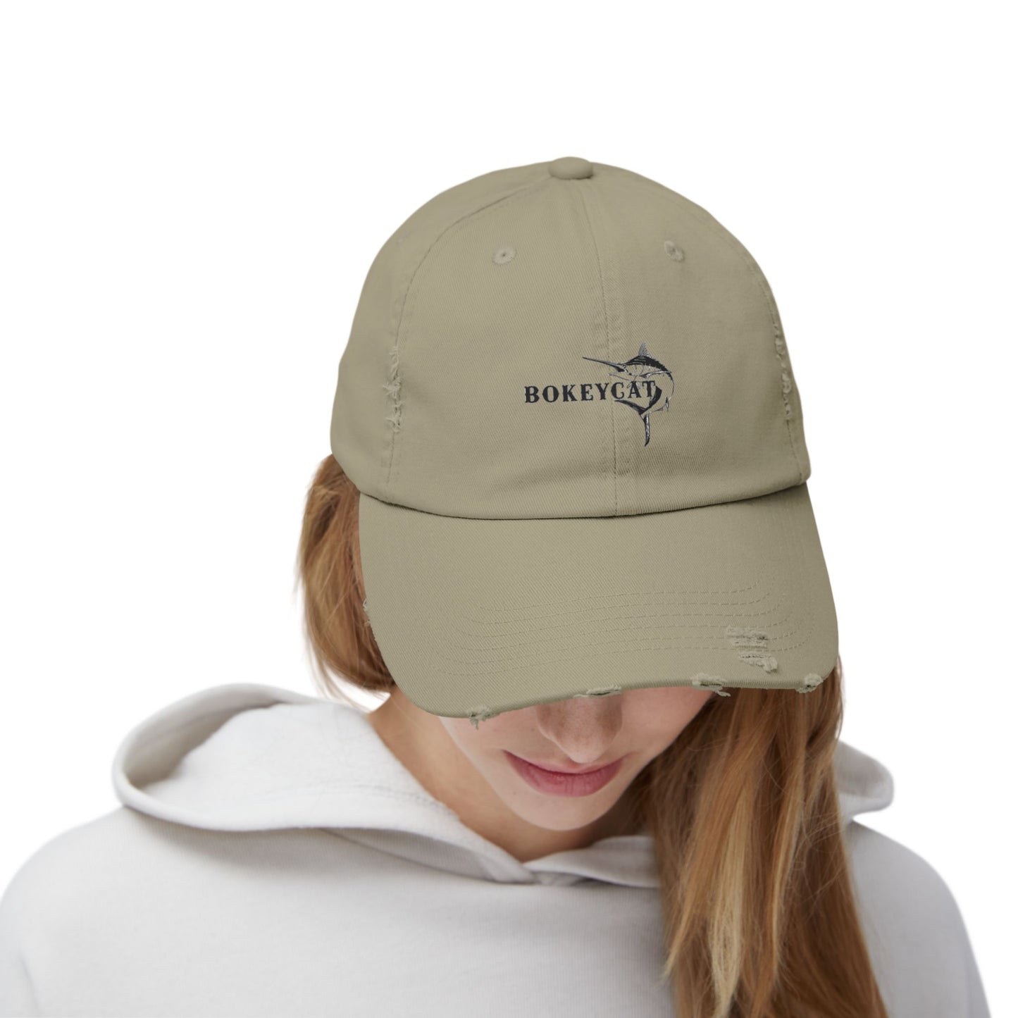 BokeyCat Unisex Distressed Cap