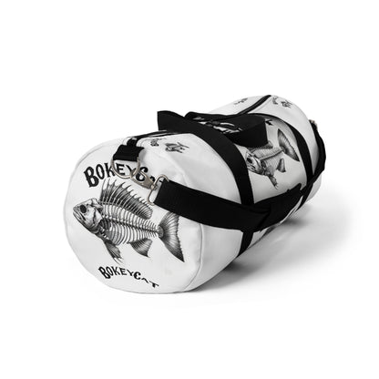 BokeyCat Fish Skeleton Duffel Bag | Gym Travel Luggage, Fishing Gear Bag,