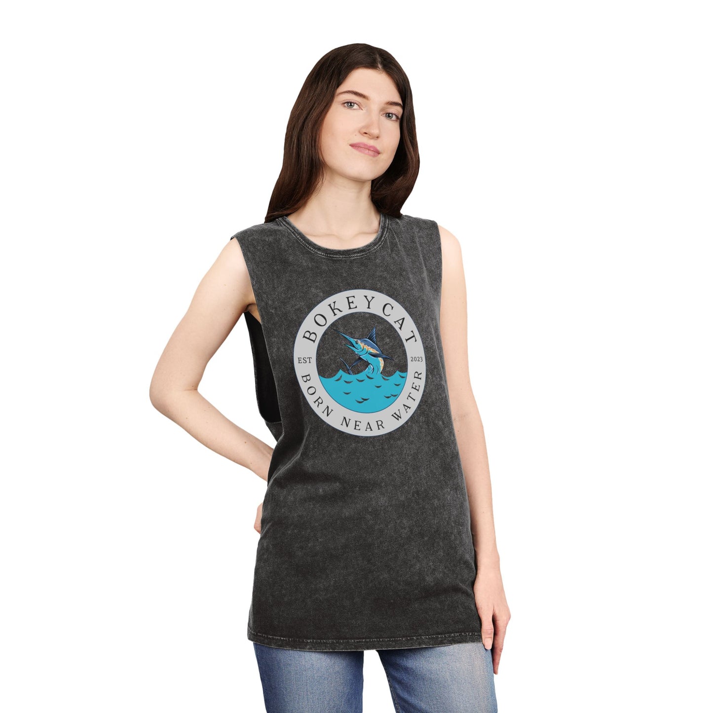 BokeyCat Unisex Stonewash Tank Top