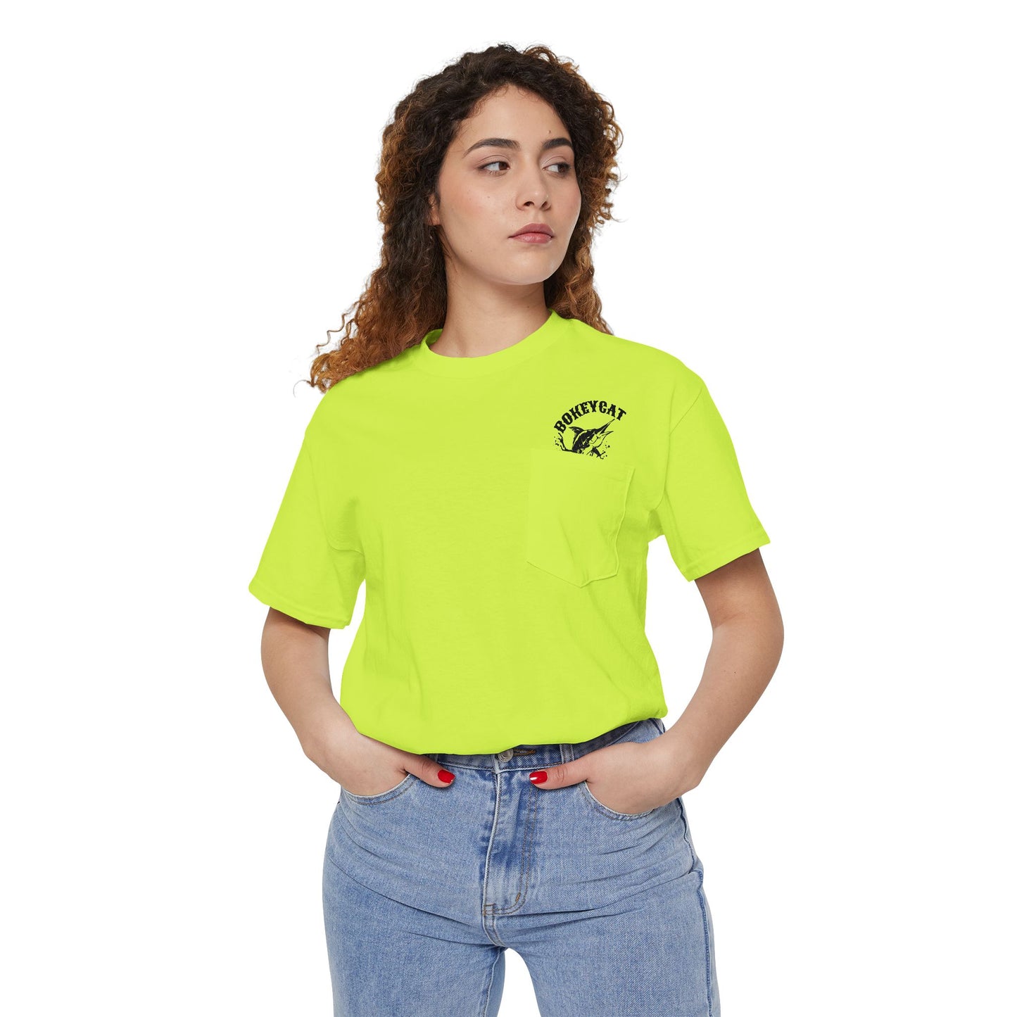 BokeyCat Unisex Heavy Cotton Pocket Tee